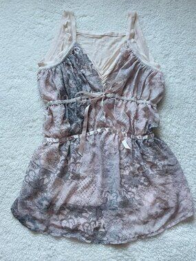 Sleeveless Pink Babydoll Top